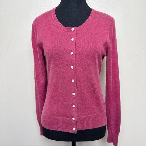 Banana Republic Womens Small Vintage Silk Button Crew Neck Cardigan - Picture 1 of 15